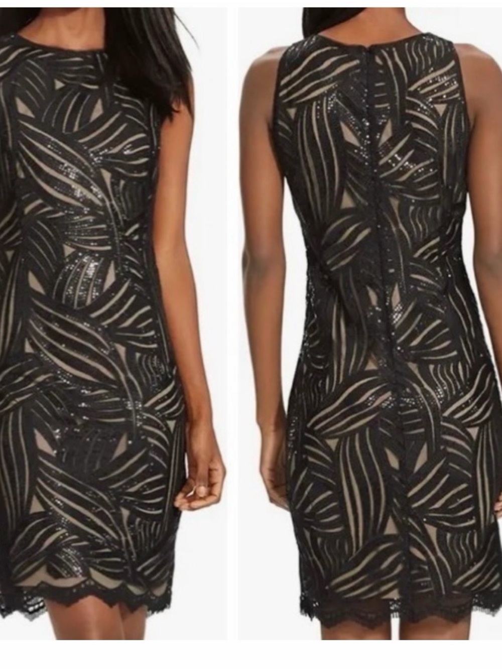 Ralph Lauren Black Sequin Cocktail dress Size 10